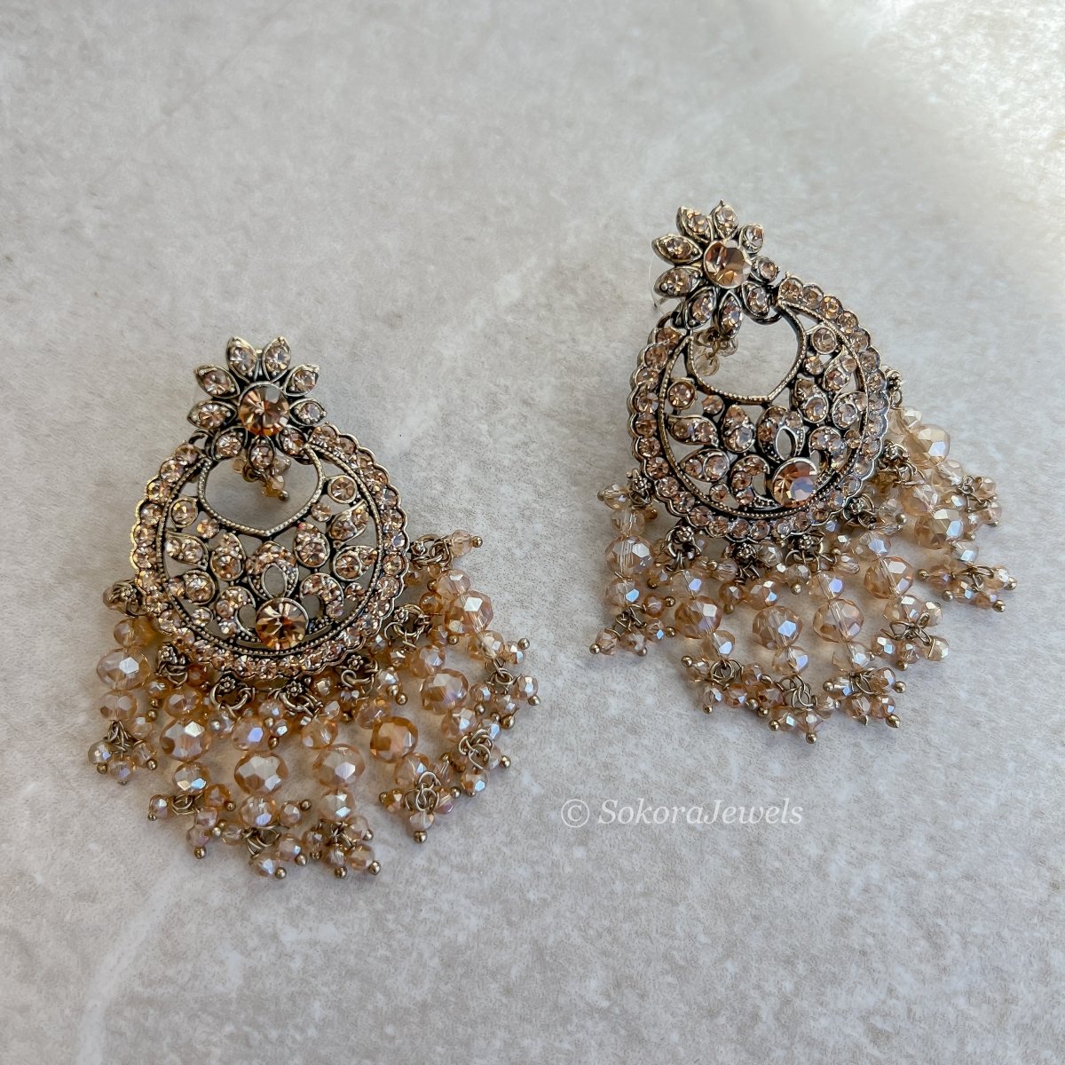 Lavanya Small Earrings - Golden - SOKORA JEWELSLavanya Small Earrings - Golden