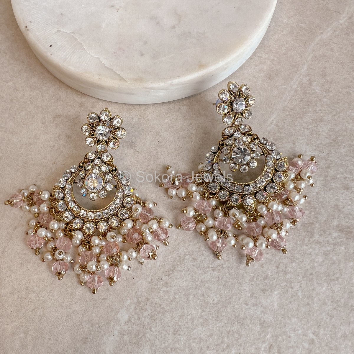 Simmi Small Earrings - Light Pink - SOKORA JEWELSSimmi Small Earrings - Light Pink
