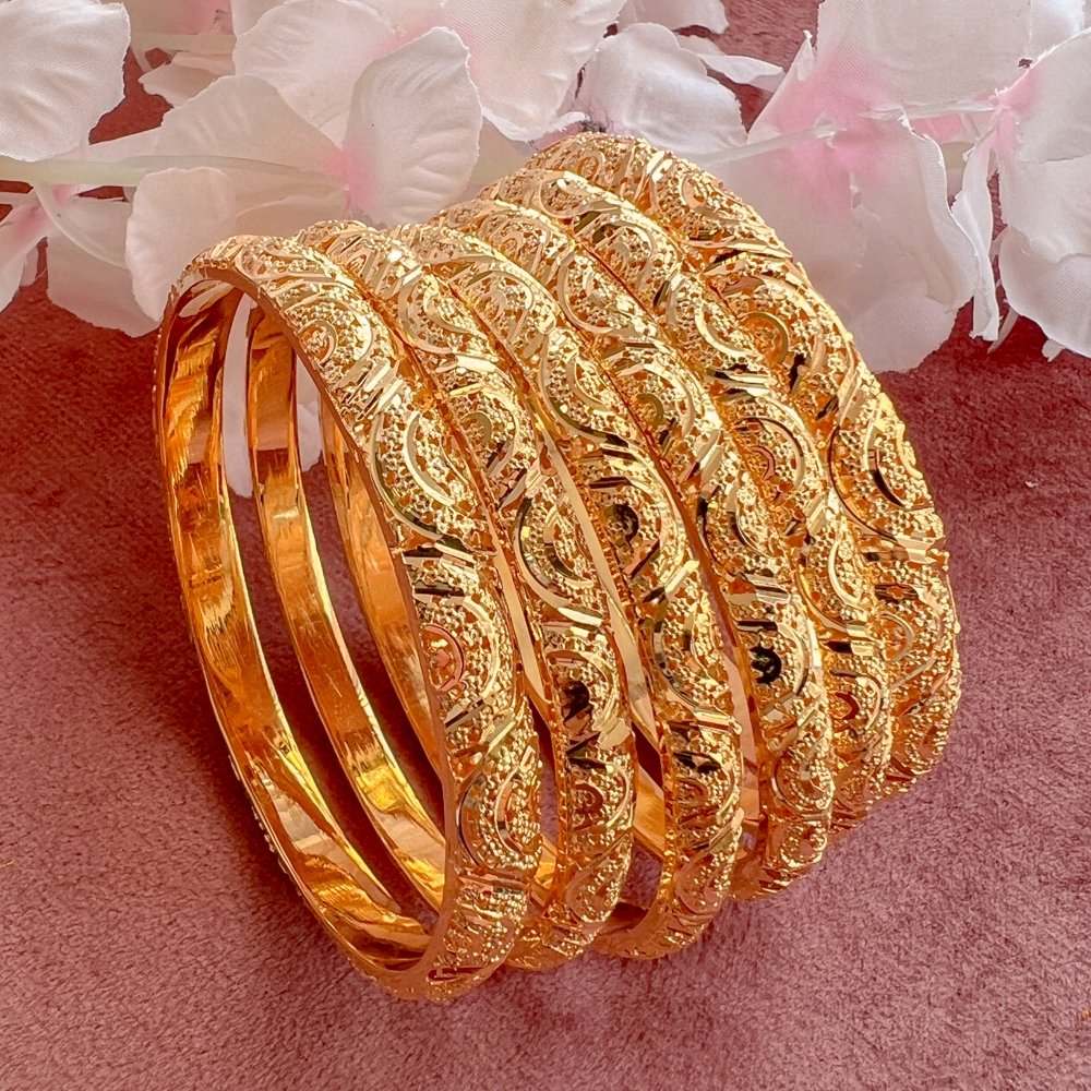 Gold bangles deals 6 set