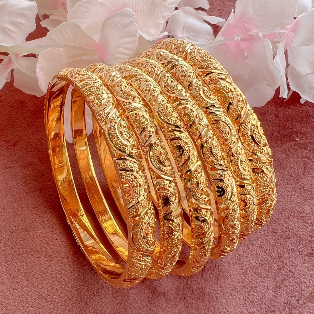 Gold bangles 6 set Clearance