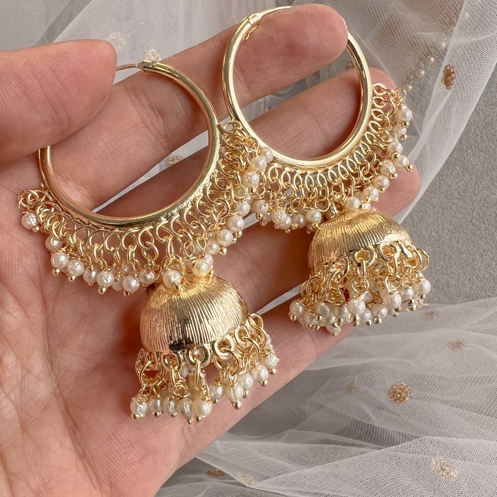 Hoop jhumka deals earrings