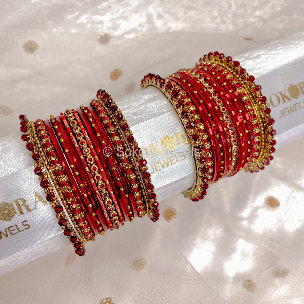 Bangles on sale red colour