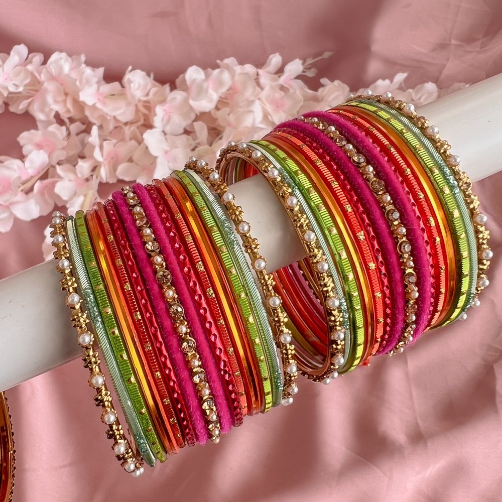 Silk thread sale multicolour bangles