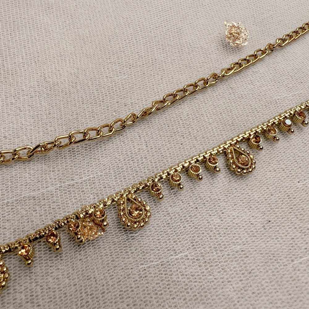 Thin Antique Gold Waist chain - SOKORA JEWELSThin Antique Gold Waist chain