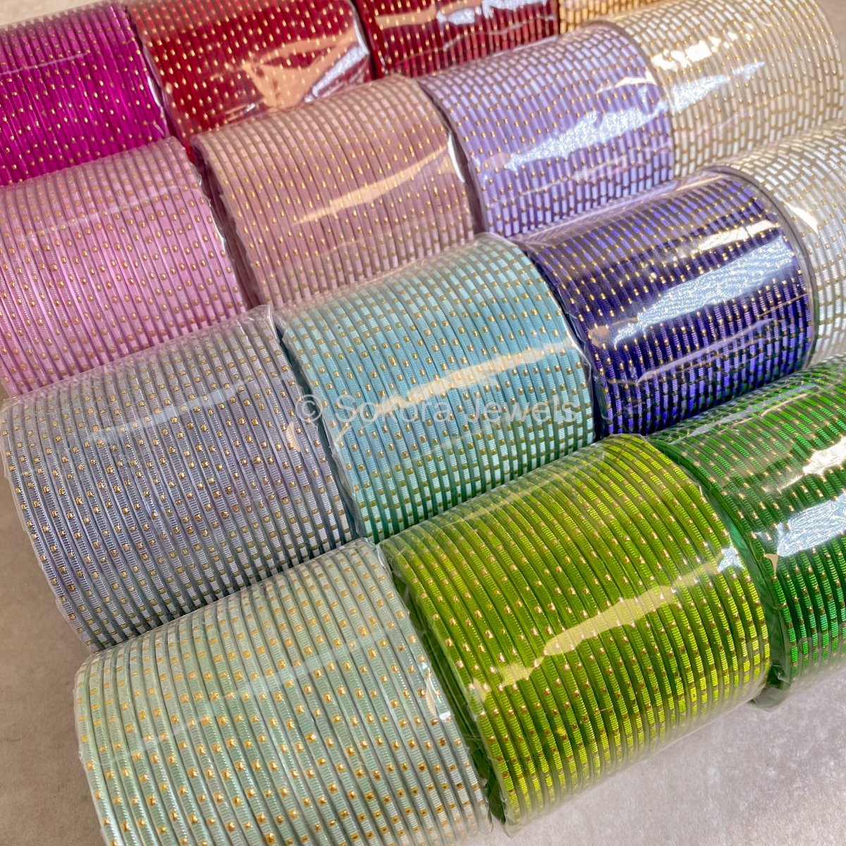 Block of Coloured Bangles - SOKORA JEWELS