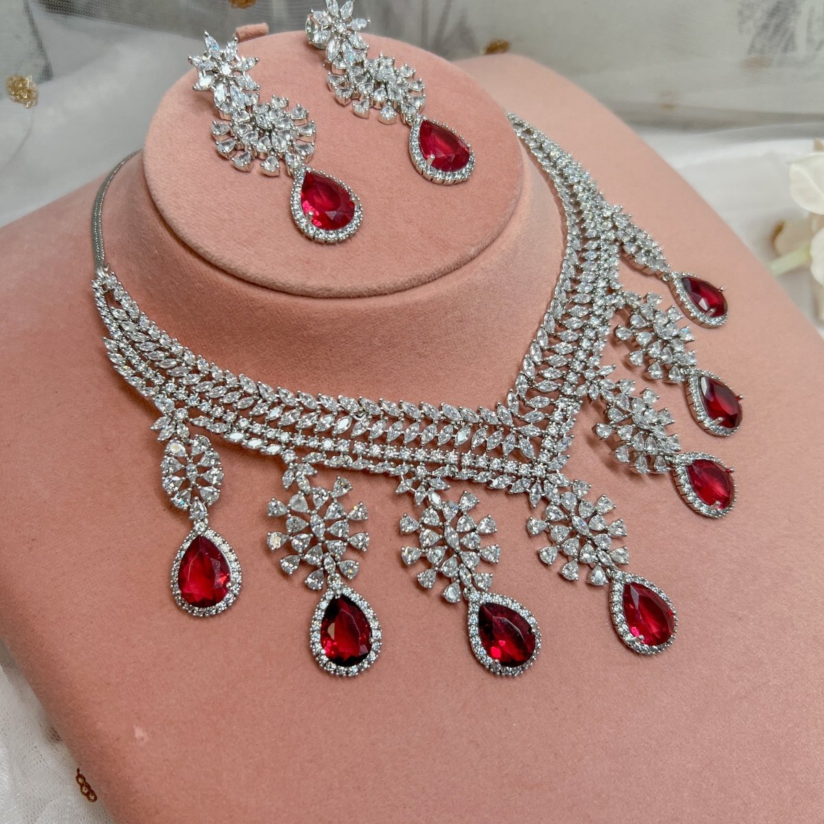 Diamante Necklaces Sets - SOKORA JEWELS