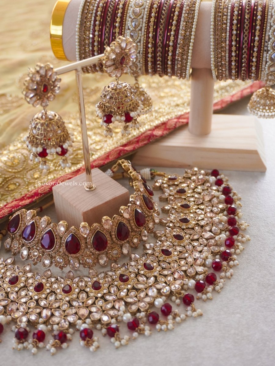 Double Bridal Necklace Sets - SOKORA JEWELS