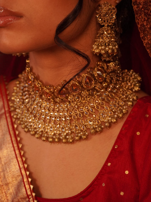 Double Bridal Necklace Sets - SOKORA JEWELS