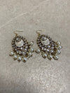 Meenakari Drop Earrings - White
