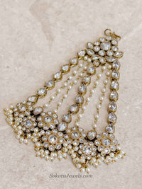 Clear Crystal & Pearl Jhumar