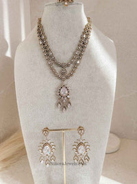 2 line Mid Length Antique Diamante Set - SOKORA JEWELS2 line Mid Length Antique Diamante SetNECKLACE SETS