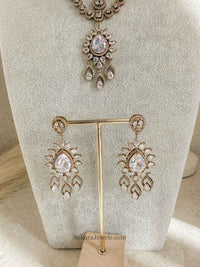 2 line Mid Length Antique Diamante Set - SOKORA JEWELS2 line Mid Length Antique Diamante SetNECKLACE SETS