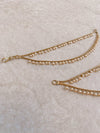 2 Line Pearl and Antique Gold Earring Chains - SOKORA JEWELS2 Line Pearl and Antique Gold Earring ChainsEARRINGS