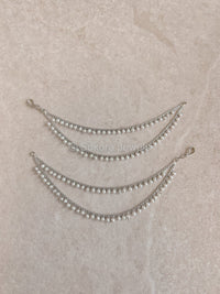 2 Line Pearl and Silver Earring Chains - SOKORA JEWELS2 Line Pearl and Silver Earring ChainsEARRINGS