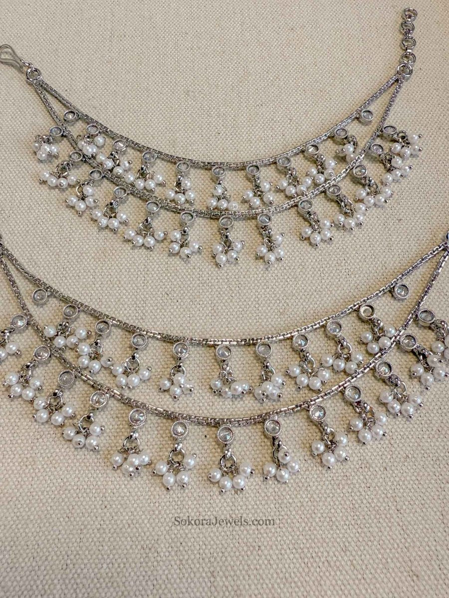 2 Line Silver Earring Chains - SOKORA JEWELS2 Line Silver Earring ChainsEARRINGS