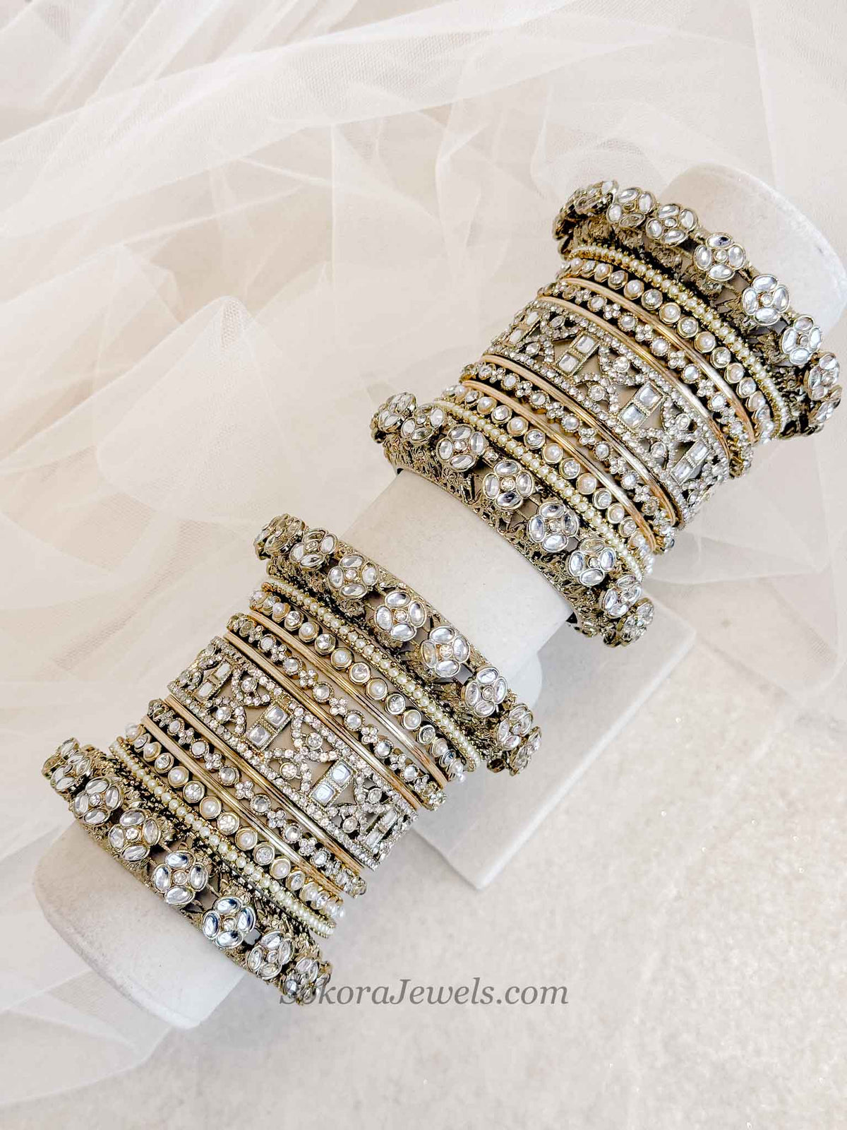 Faux Kundan Statement Bridal Bangle set