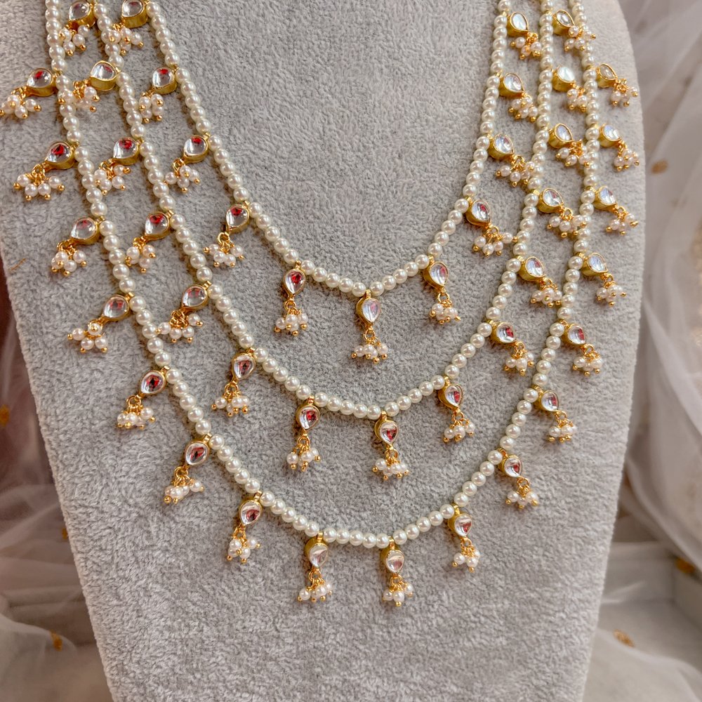 3 Layer Kundan Haar - SOKORA JEWELS3 Layer Kundan HaarLONG NECKLACES