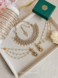 3 Line Bright Gold Pearl Earring Chains - SOKORA JEWELS3 Line Bright Gold Pearl Earring ChainsEARRINGS
