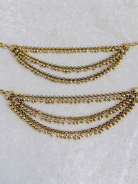 3 Line Gold Ball Earring Chains - SOKORA JEWELS3 Line Gold Ball Earring ChainsEARRINGS