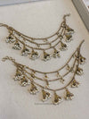 3 Line Pearl & Jhumka Earring chains - SOKORA JEWELS3 Line Pearl & Jhumka Earring chainsEARRINGS