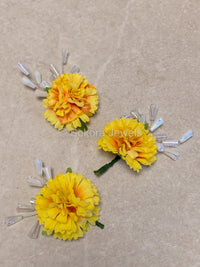 3 Pack Carnations Buttonhole Pocket Flower - 3 Colour Options - SOKORA JEWELS3 Pack Carnations Buttonhole Pocket Flower - 3 Colour Options