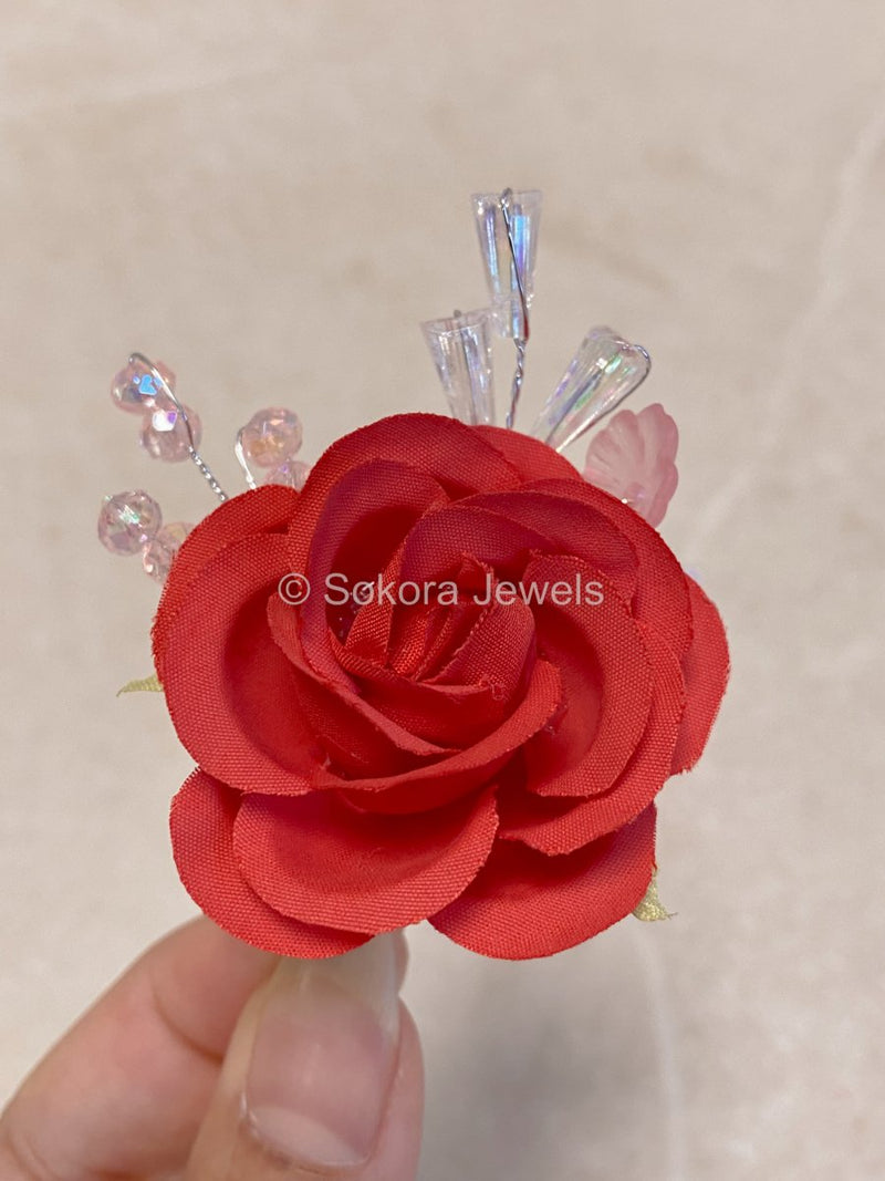 3 Pack Rose Buttonhole Pocket Flower - 4 Colour Options - SOKORA JEWELS3 Pack Rose Buttonhole Pocket Flower - 4 Colour Options