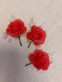 3 Pack Rose Buttonhole Pocket Flower - 4 Colour Options - SOKORA JEWELS3 Pack Rose Buttonhole Pocket Flower - 4 Colour Options