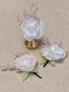 3 Pack Rose Buttonhole Pocket Flower - 4 Colour Options - SOKORA JEWELS3 Pack Rose Buttonhole Pocket Flower - 4 Colour Options