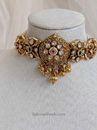 Tulo Heritage Kundan Choker set - Ruby, Emerald & Kundan