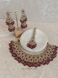 Sofia Golden Necklace Set - 18 Colour Options