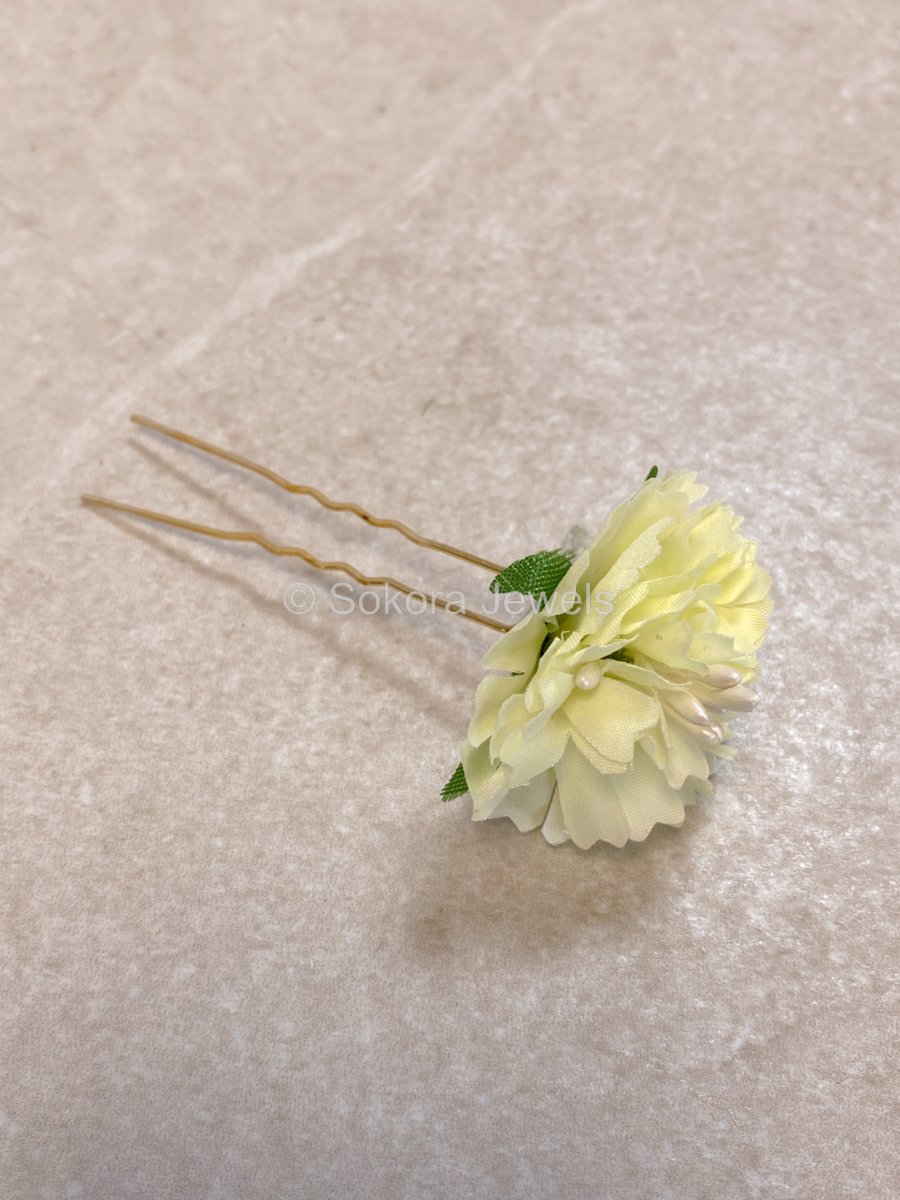 5 Piece Hair Flowers Pins - 8 Colour Options - SOKORA JEWELS5 Piece Hair Flowers Pins - 8 Colour Options