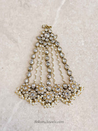 Clear Crystal & Pearl Jhumar