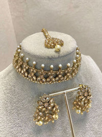 EX SAMPLE SALE: Antique Gold Choker Set