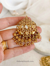 Heritage Gold Earrings & Statement Tikka Set