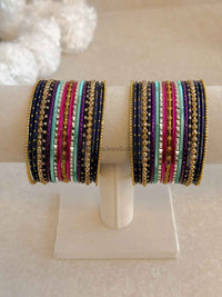 Small Midnight Blush Bangle set