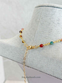 Gold plated Tourmaline Necklace