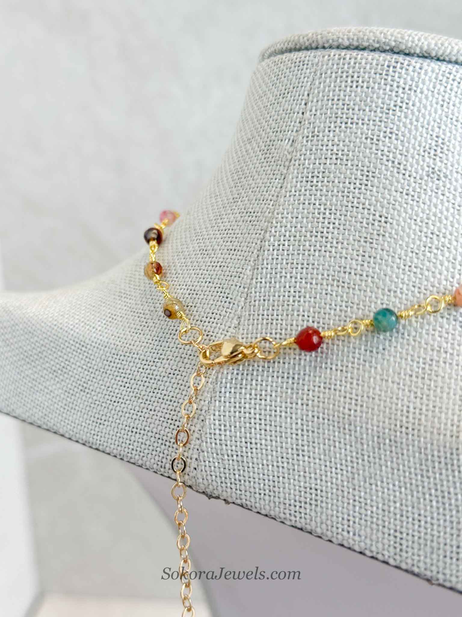 Gold plated Tourmaline Necklace