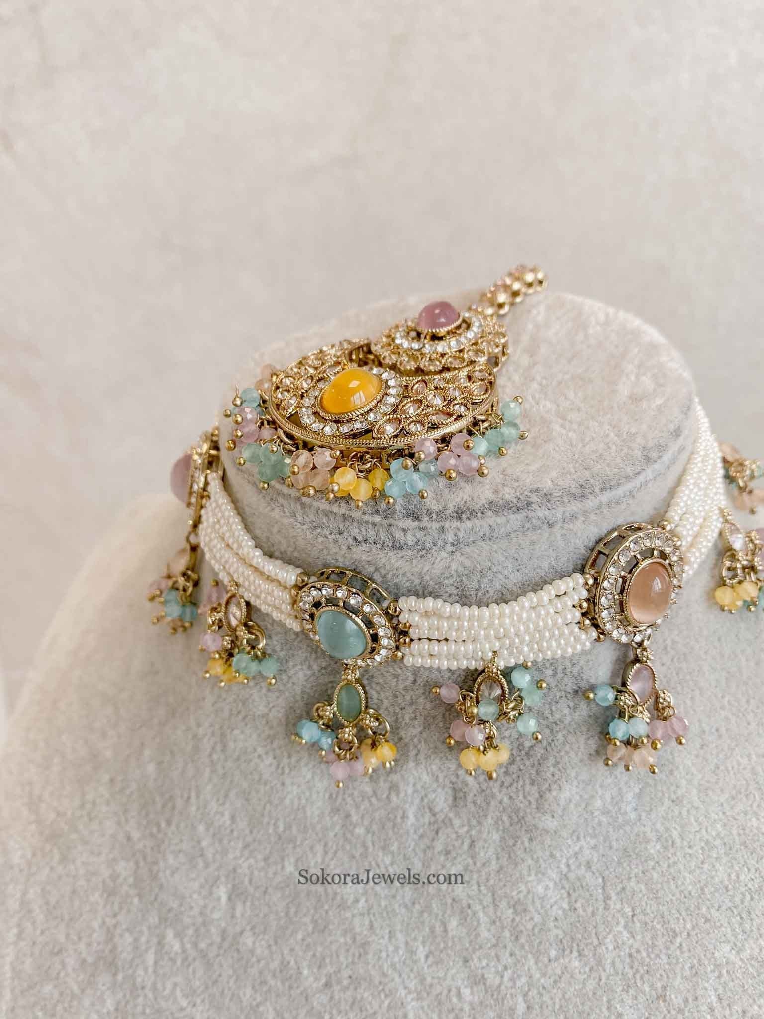 Multicolour Raveen Choker Set - 5 Options