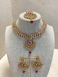 SLIGHTLY IMPERFECT: Maroon Necklace Set