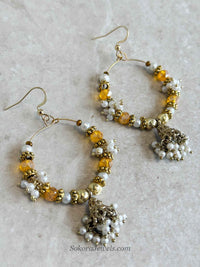 Yellow Jhumka Hoops