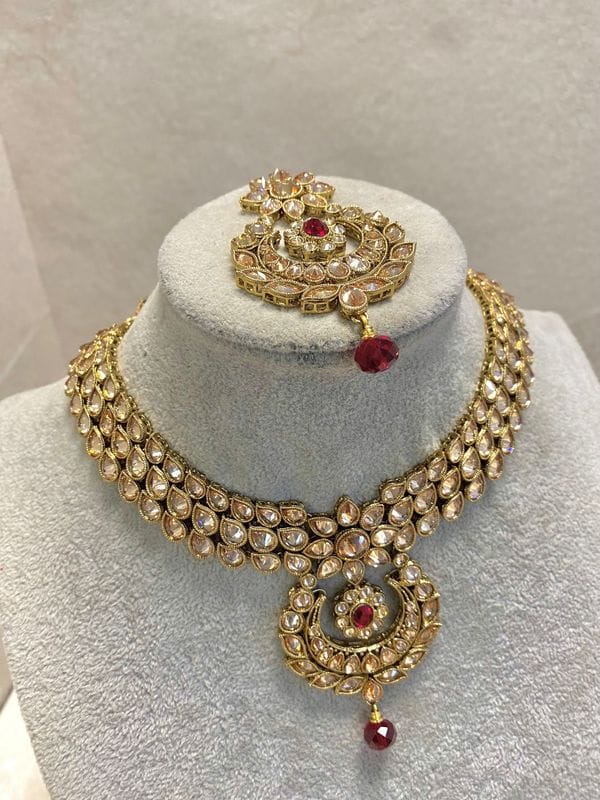 SLIGHTLY IMPERFECT: Maroon Necklace Set