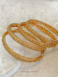 Set of 4 Intricate Mandala Kada Bangles