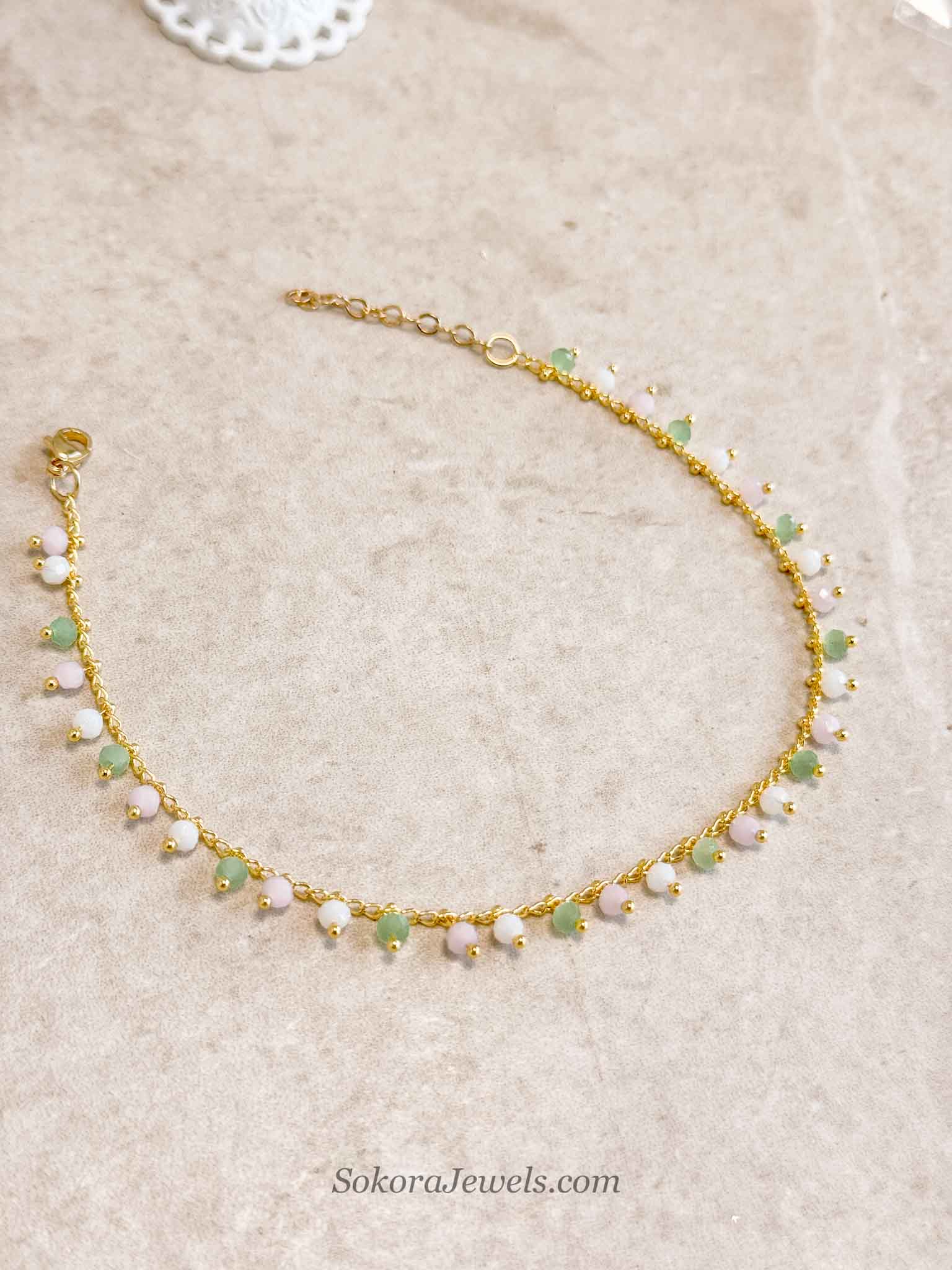 Pastel Bead Anklet