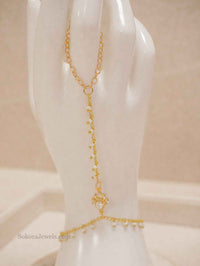 Beaded Crystal Charm Hand Harness