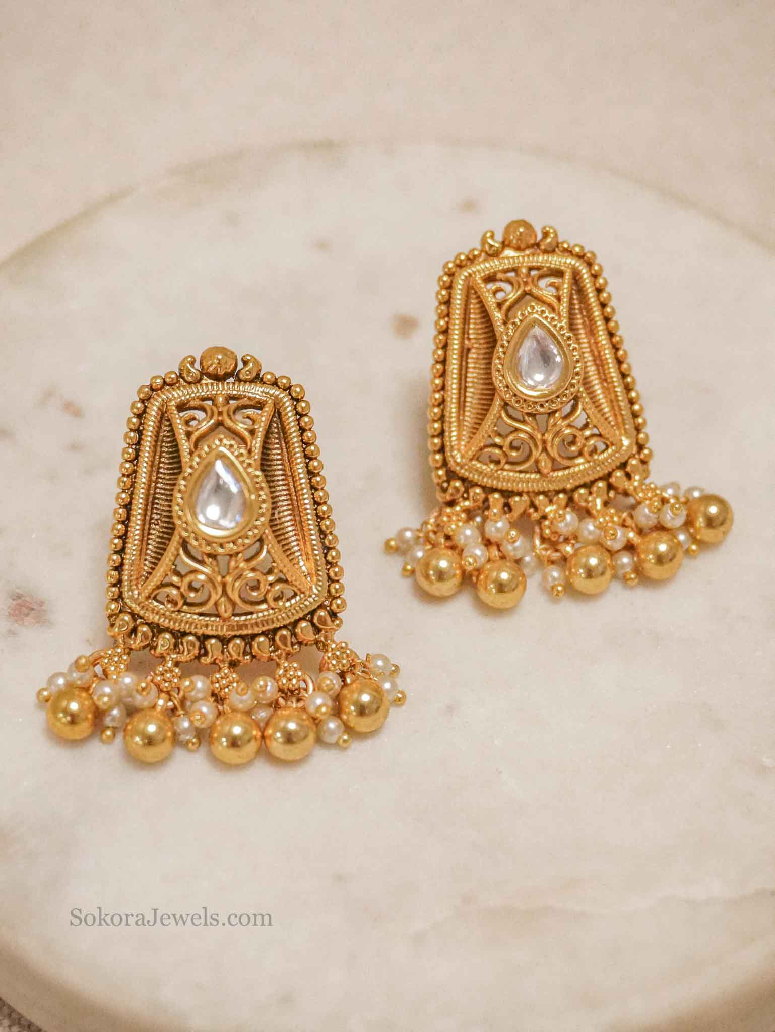 Keisha Kundan Earrings