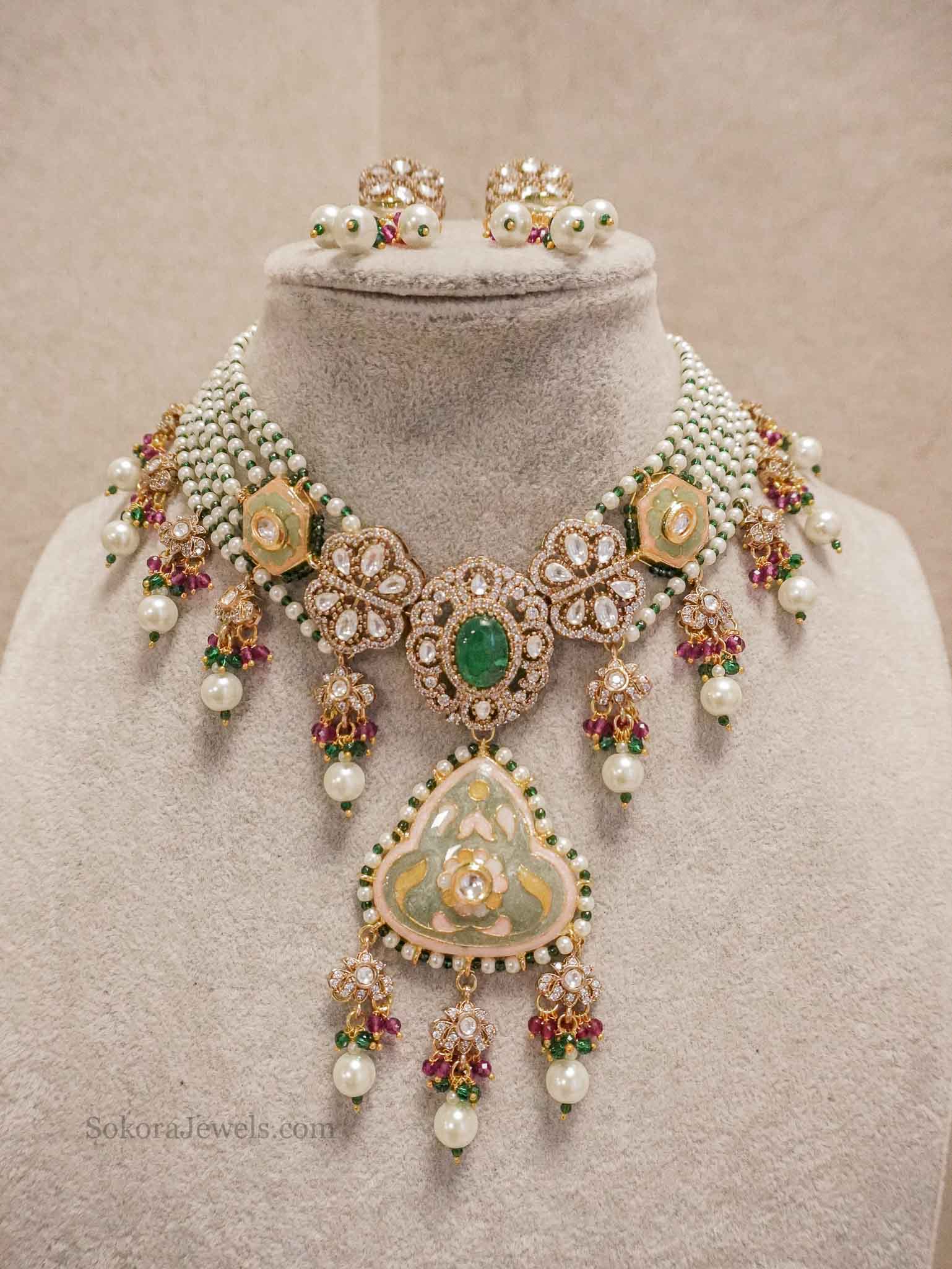Heritage Statement Victorical Style Kundan Choker Set