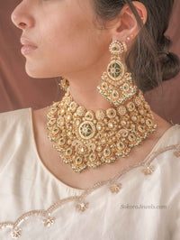 Radhika Bridal Kundan Jewellery Set – Gold Tone