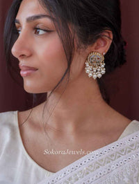 Mother of Pearl & Multigem Detail Earrings