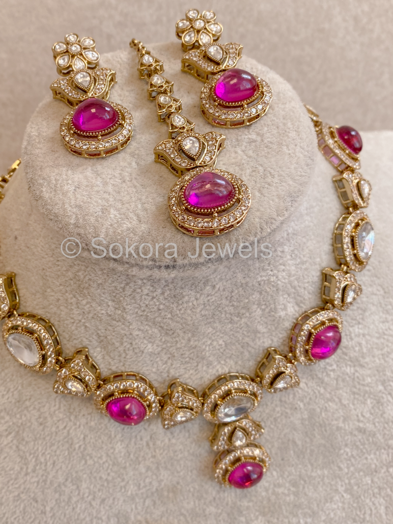 Rhea Faux Kundan Set - 15 Colours