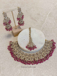 Sofia Golden Necklace Set - 18 Colour Options